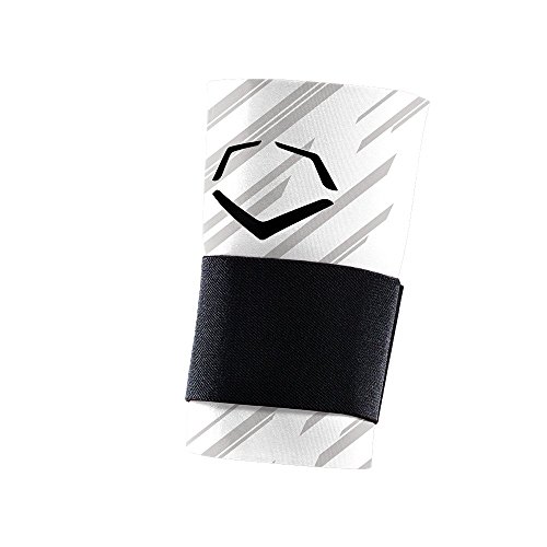 EvoShield MLB Speed Stripe Wrist Guard with Strap, White, Medium