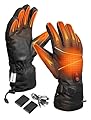 Heated Gloves for Men Women, 7.4V Rechargeable Battery Electric Heated Ski Gloves, Touchscreen Heating Gloves Waterproof for Winter Outdoor Work Hunting Motorcycle Cycling