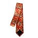 SESLFLKPJK Men's Fashionable Thanksgiving Christmas Maple Leaf Turkey Pumpkin Red Necktie - Durable Skinny Paisley Necktie for Meeting Office, Suit Accessories