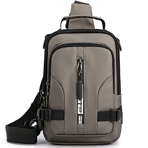 AYGCI Sacoche Homme Bandouliere Sac de Poitrine Homme Bandoulière Sling Bag Sacs a Dos Porté épaule Travers avec Port de Charge USB CrossBody Bag pour Le Camping Le Travail la Randonnée Les Voyages Cover
