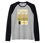Hombre Instalador de alfombras Camiseta Manga Raglan