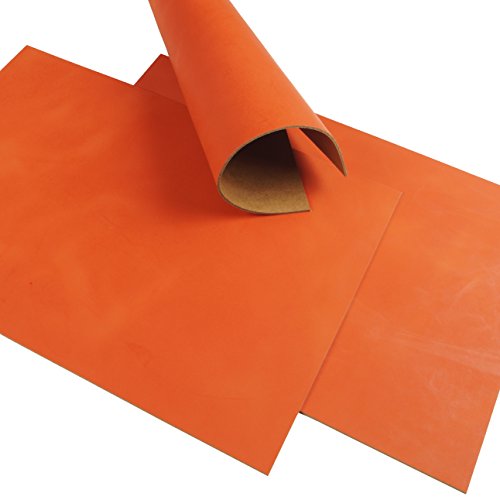 Klassen Leder AIX Cuir de vachette 2,5u00a0mm d'épaisseur Orange Soft Pull Up 103-297 x 420 mm, 1 x A3