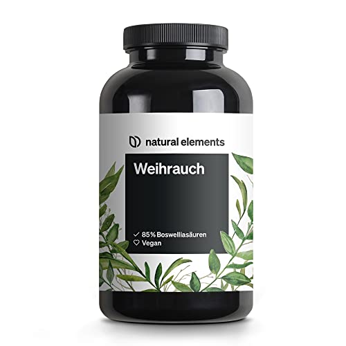 natural elements Weihrauch Kapseln – 1176mg Extrakt aus indischem Weihrauch – 85% Boswelliasäuren – hochdosiert & vegan – Vorrat für 5 Monate – in...