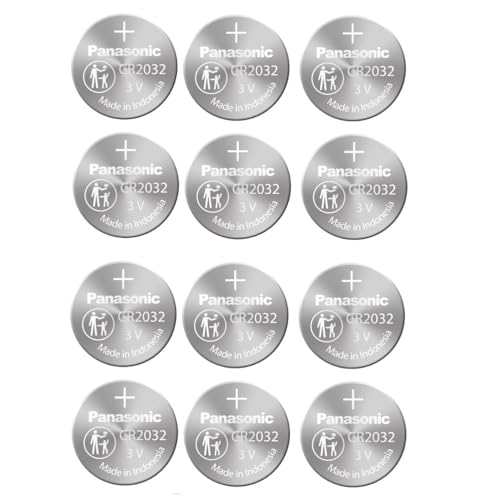 (12pcs) PANASONIC Cr2032 3v Lithium Coin Cell Battery for Misfit Shine Sh0az Personal Physical Activity Monitor