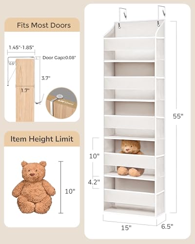 Image of ULG 2 Pack 5-tier Over the Door Organizer Beige