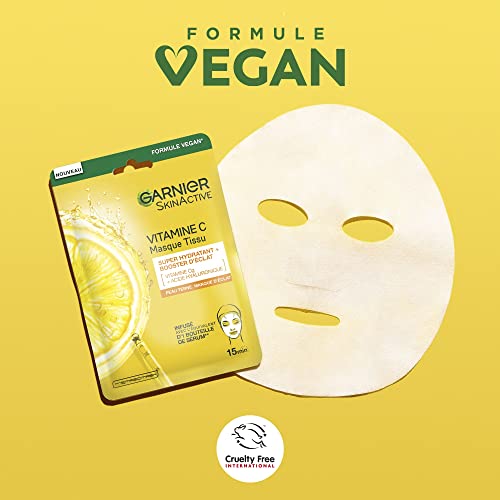 Masque Visage Tissu Vitamine C Booster D'eclat Skinactive Garnier Le Masque Tissu - vue 9