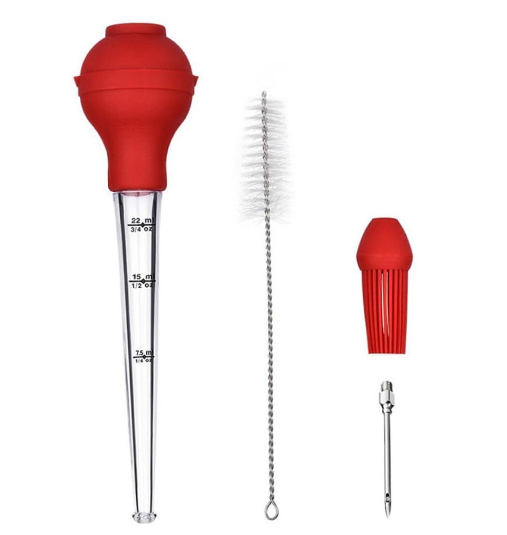 Turkey Baster Meat Syringe Including Cleaning Brush for Turkey Beef Steak BBQ Home Indoor Use