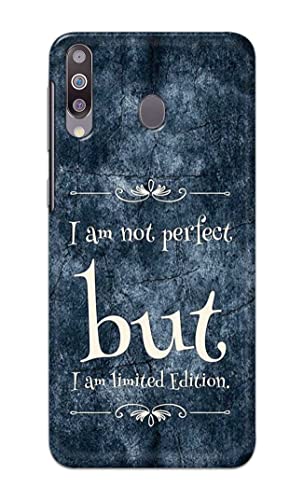 Image of Printed Hard Back Cover Case for Samsung Galaxy M30 Back Cover (I Am Not Perfect I Am Limited Edition) -1803