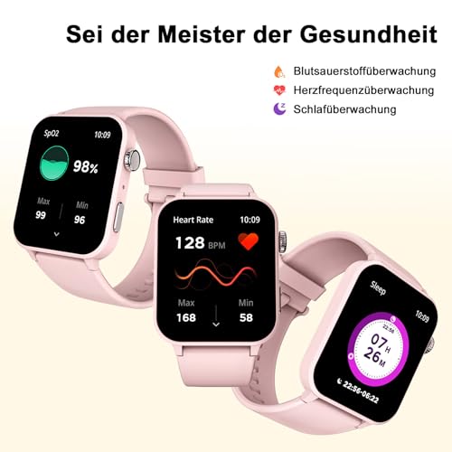 Blackview-Smartwatch-Damen-185-Fitnessuhr-mit-Tatigen-und-Annehmen-von-Anrufen-Sportuhr-mit-100-Sportmodi-Schrittzahler-Schlafmonitor-Herzfrequenz-Smart-Watch-Fitness-Tracker-fur-Android-iOS