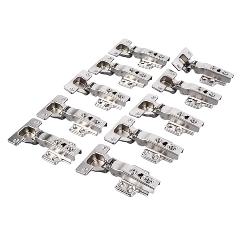 Dobradiças das Portas do Armário, Dobradiças do Armário de Cozinha Abertura de 110 Graus 10 Unidades