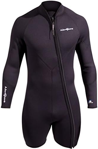 NeoSport Men's Premium Neoprene 3mm Waterman Wetsuit Jacket, 3X-Large, Black
