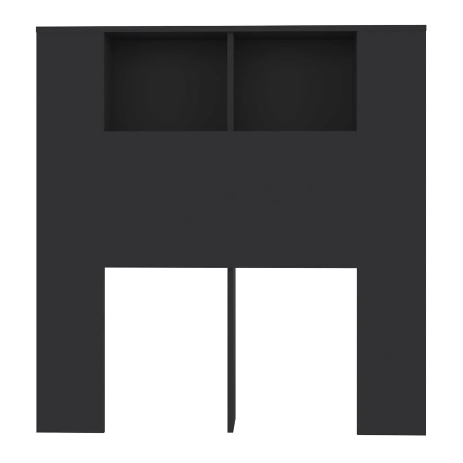 Mueble cabecero, Cabezal De Cama, Cabecera para Cama, Cabezales Dormitorios Modernos, Negro 100x18,5x104,5 cm