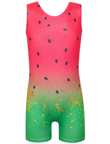 Image of HOZIY Gymnastics Leotards for Girls Unicorn Aurora Rainbow Mermaid Dinosaur Cupcake Sparkle Biketard Toddlers Kids Children