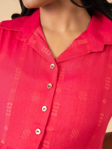 Image of The Mom Store Printed Maternity & Nursing Dress for Women | Cotton | Feeding Dress | Midi Dress | Pregnancy & Postpartum Wear | Stylish Causal Wear Dress for New Mom