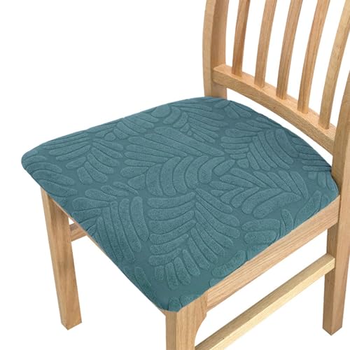 Lot de 4 housses de chaise extensibles lavables pour chaises de salle à manger, décoration de cuisine, convient à 2/4/6 chaises, bleu océan