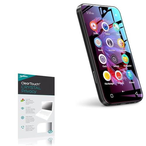 BoxWave Screen Protector Compatible With TIMMKOO Q5 WiFi MP3 Player with Bluetooth - ClearTouch Crystal Privacy (2-Pack), Privacy Screen Protector Flexible Film Clear