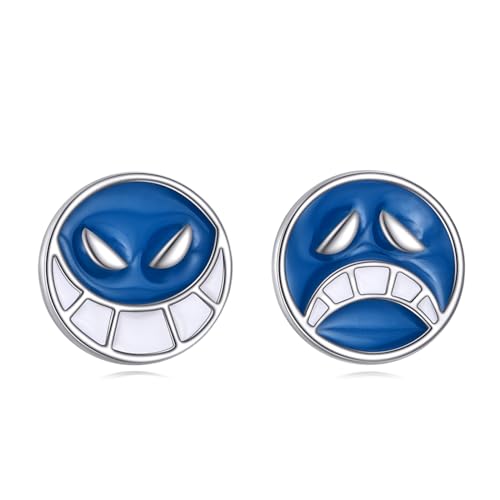Anime Stud Earrings 925 Sterling Silver Anime Earrings for Women Man