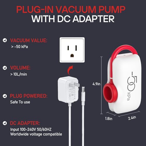 VMstr 15 Pack Travel Vacuum Storage Bags With High Pressure Electric Pump(DC Power), Compression Sealing for Clothes and Clothing Luggage Suitcase Packing, Carry-on Travel Size3