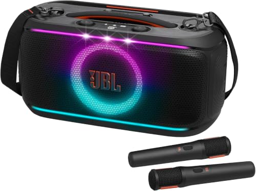 JBL PARTYBOX ON THE GO 2 マイク2本付属 Bluetoothスピーカー ワイヤレス/ショルダーストラップ付属/IPX4防水/ブラック JBLPARTYBOXOTG2BJN