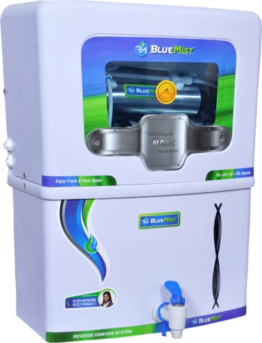 Image of BLUEMIST 12 L Premium black Copper RO Water Purifier | RO+UV+UF+TDS Control | Purified Water with Goodness of Copper (Copper RO Water Purifier) | Colour White