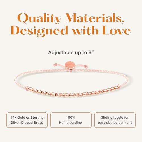 Lucky Feather 21st Birthday Gifts For Her | 21st Birthday Bracelet With 14k Dipped Beads Adjustable Cord Milestone Gift | Gifts For 21 Year Old Female | Birthday Gift Card For Girls | Trendy Gifts2