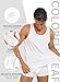 COLORFULLEAF Mens Bamboo Rayon Undershirts White Wife Beaten Men Crew Neck Stretchy Sleeveless Shirts(3White, M)