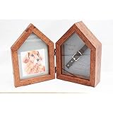 メモリアルボックス S ブラウン フォトフレーム 写真立て ペット 思い出 首輪 ペット用 写真 フレーム