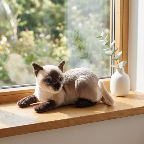 Muñeco de peluche de gato siamés de 30 cm: el regalo ideal de felpa suave para niños 5