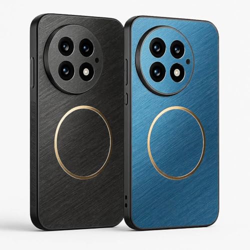 Image of MILLION CASES Back Cover Case for OnePlus 12 Shockproof Protective Royal Fusion Frame Mag-Safe TPU Case for Men & Boys(Brilliant Blue)