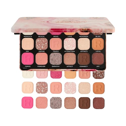 Image of MAKEUP REVOLUTION LONDON Eyeshadow Palette, Highly Pigmented Includes 18 Shades, Long Wearing And Easily Blendable Eye With Shimmary & Matte Finish Forever Flawless (Affinity), Multicolour, Free Size