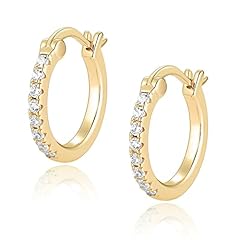 CZ Hoop - 14K Gold Plated