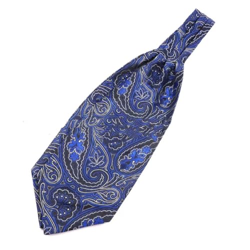 Men's Solid Color Silk Cravat Ties Jacquard Woven Casual Handmade Wedding Ascot