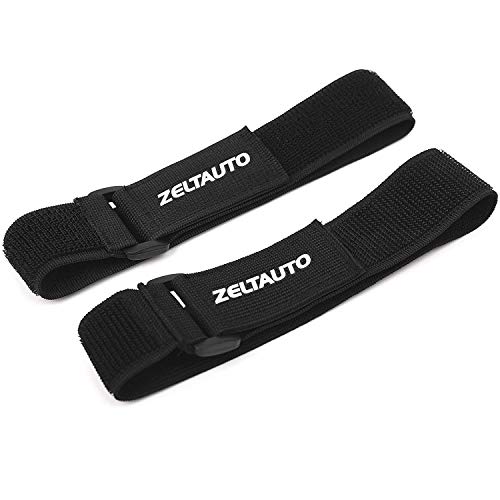 Zeltauto Elastic Cinch Straps Hook Loop Cable Ties for Securing & Organizing Cables Extension Cords Ropes Hoses Bike RV, Reusable Multipurpose Strong (2Pcs 20inch)