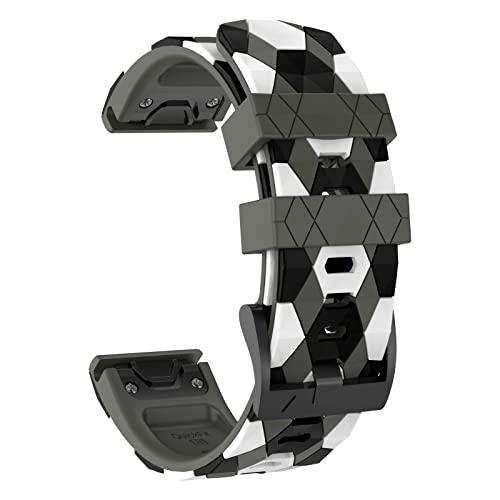 MYSNBKN Fenix 7X Strap 26mm Silicone bands for Garmin Fenix 7X/Fenix 6X/Fenix 6X Pro/Fenix 5X/Fenix 5X Plus/Fenix 3/Fenix 3 HR(Quick Fit)