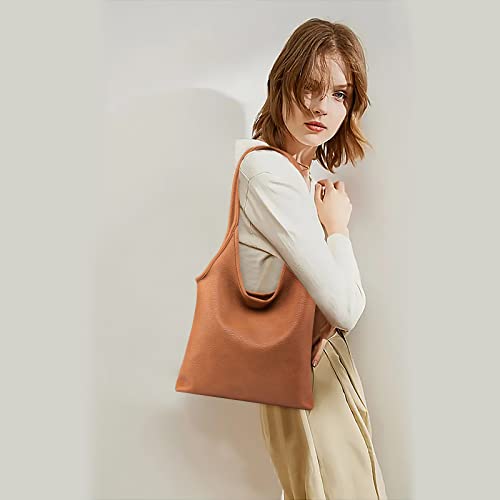 Montana West Hobo Bags for Women Designer Top Handle Purses Soft Ladies PU Leather Shoulder Handbag Set MWC2-111CAMEL by Montana West - Used condition - Image 3