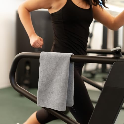 S&T INC. Microfiber Gym Towels, Yoga Towel for Home and Gym Bag, 16 Inch x 27 Inch, 6 Pack