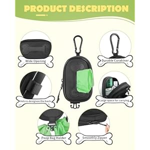 Dog Poop Bag Holder for All Leasheshand Free Doggie Waste Bag Dispenservelcrohookcarabinerdog Poop Bag Dispenser for Leashwide Openingleash Attachment for Dog Walkingpoop Bags Excludedblack  Cucciolini Doodles Dog poop bag holder for all leasheshand free doggie waste bag dispenser velcrohookcarabinerdog poop bag dispenser for leashwide openingleash attachment for dog walkingpoop bags excludedblack   cucciolini doodles