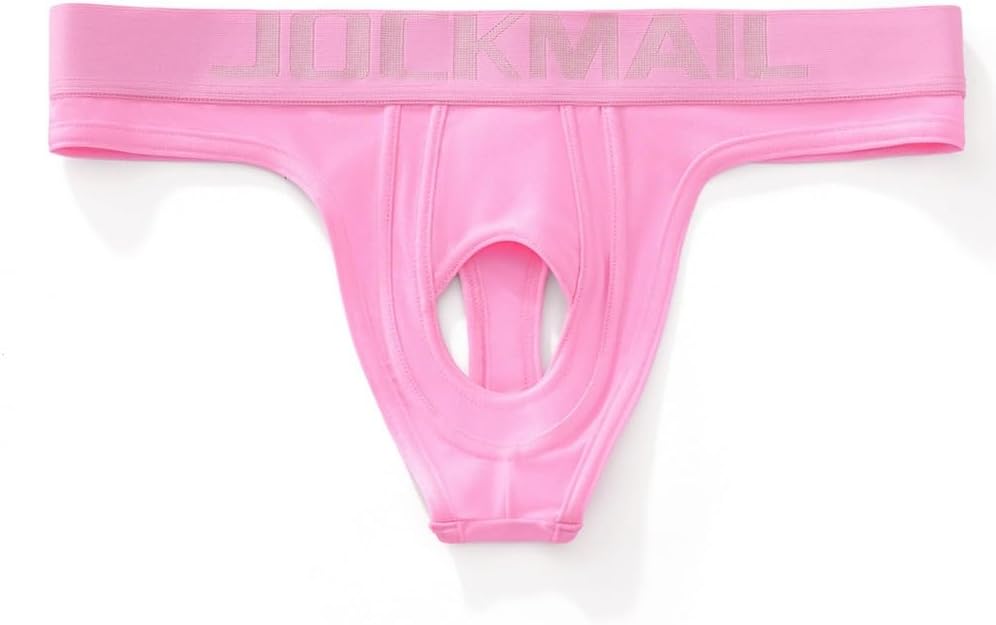 JOCKMAIL Men’s Thong Underwear Sexy Thong Athletic Supporter Cutout Breathable Underwear for Gym Club Party Daily Wear - Image 3