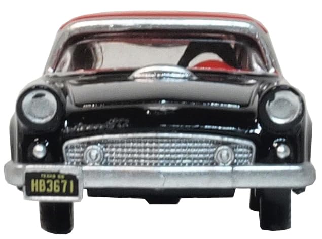 Modelo a escala 1:87 Ford Thunderbird Negro 1956 miniatura 3