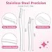 32-Pack Face Razors for Women – Dermaplane & Eyebrow Razor Set, 24 Long + 8 Short Precision Blades for Peach Fuzz Removal, Gentle Exfoliation, Ideal for Stocking Stuffers (Clear)