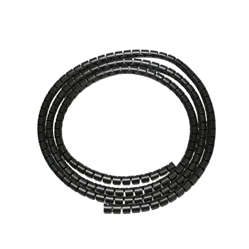 Spiral Protector 2 Meters Spiral Cable Organizer Wrap Wire Cable Organized Family Wire Keep Tidy Tube Wraps Cable(Black,10mm Inside Diameter)
