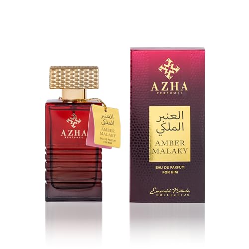 Azha Perfumes Emerald Nebula Amber Malaky Eau de Parfum for Men, 3.4 Fl Oz / 100 mL, Long Lasting Arabian Perfume Spray, Green Spicy Amber Fragrance with Green Spicy, Orris, Ambergris, Luxury Scent by Azha Perfumes - Used condition - US$16.22