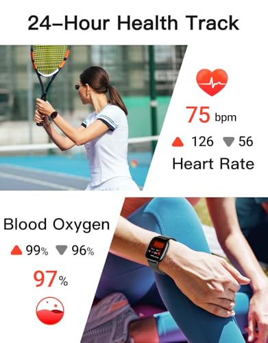 Image of Smart Watches for Men Women with GPS Built-in, Answer /Make Calls, 1.95 inch Smartwatch for iPhone /Android Phones, Fitness Watch with Heart Rate /Sleep Monitor 100+ Sports Modes IP68 Waterproof (Black)