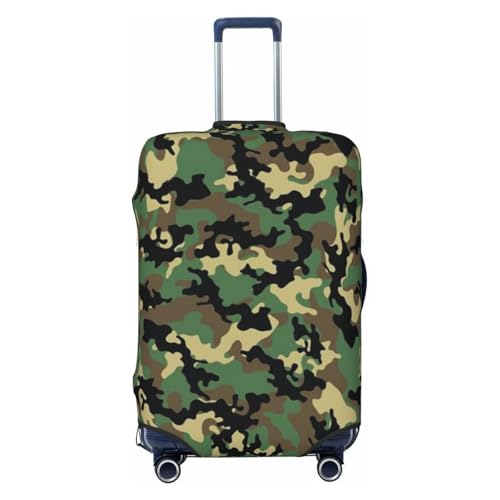 Camo Print Suitcase Cover Luggage Protector Washable Elastic Fashionable Travel Gear Cover