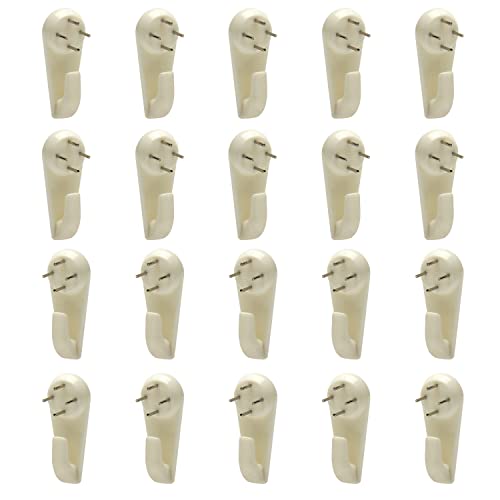 Image of Picture Hangers Ceiling Hooks Professional Photo Frame Hooks Kit with Nails for Hanging Plants Mugs Wind Chimes Utensils White 20PCS