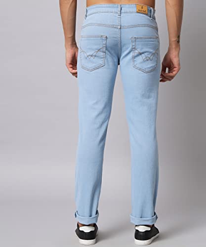 Image of STUDIO NEXX Men's Regular Fit Jeans|Stretchable Mid Rise Denim |Contrast Detailed Stitch