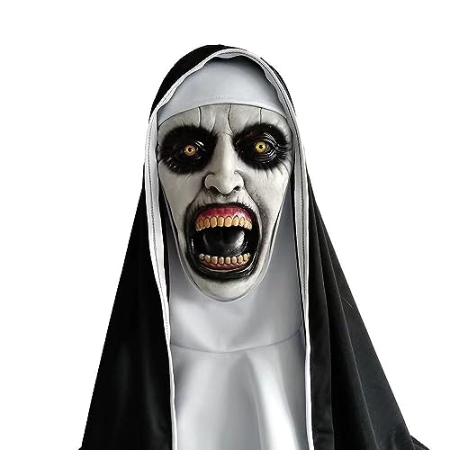 NoteDi Scary Nun mask for horror halloween costume props party