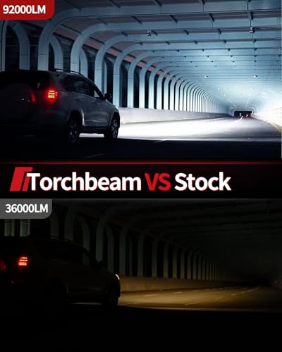 Image of Torchbeam T6S 9006 2026 LED Light, 92000LM 6500K Cool White High-Output Bulbs, 2-Pack