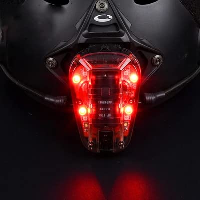 Bifrost Gear Jump Rated IR + Visible LED IP67 Strobe Light for Tactical Helmets (Black + Red LED)