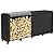 LOENIY 8ft Firewood Rack Outdoor with Waterproof Widened Cover, Heavy Duty Firewood Holder includes 2 Lateral Rods, Powder-coated Wood Rack with Carrier Bag, Firewood Storage Rack